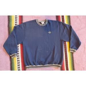 Wilson Made in USA Blue Stained Crewneck Pullover Sweater 2XL